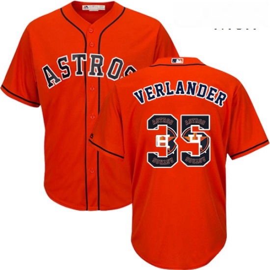 Mens Majestic Houston Astros 35 Justin Verlander Authentic Orange Team Logo Fashion Cool Base MLB Jersey Mens Majestic Houston Astros 35 Justin Verlander Authentic Orange Team Logo Fashion Cool Base MLB Jersey