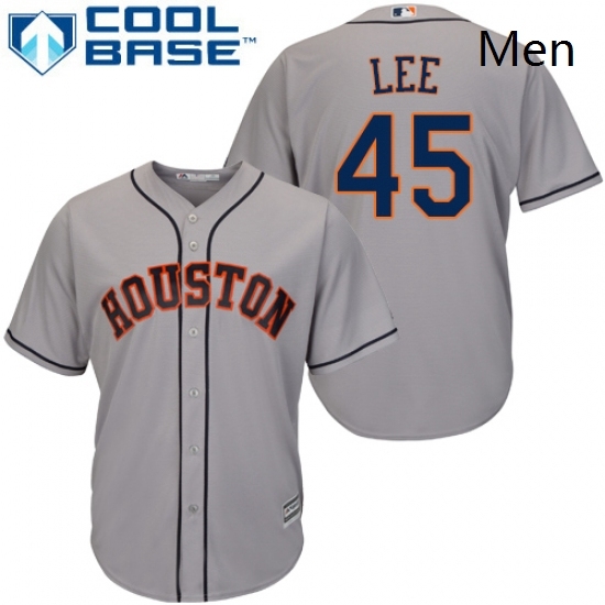 Mens Majestic Houston Astros 45 Carlos Lee Replica Grey Road Cool Base MLB Jersey Mens Majestic Houston Astros 45 Carlos Lee Replica Grey Road Cool Base MLB Jersey