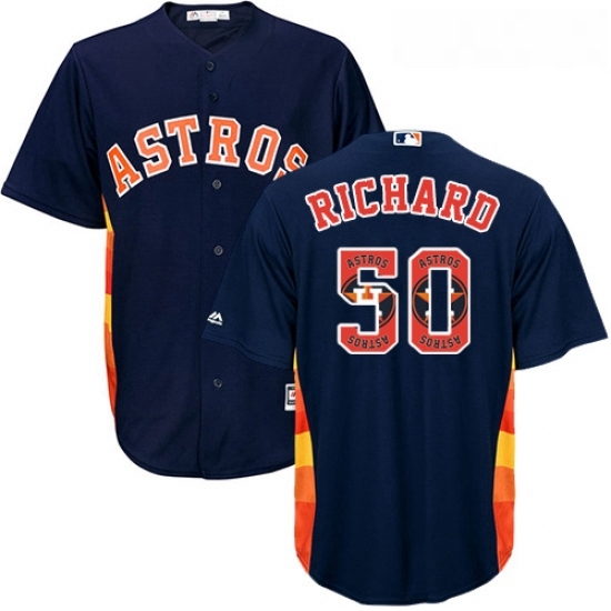 Mens Majestic Houston Astros 50 JR Richard Authentic Navy Blue Team Logo Fashion Cool Base MLB Jersey Mens Majestic Houston Astros 50 JR Richard Authentic Navy Blue Team Logo Fashion Cool Base MLB Jersey