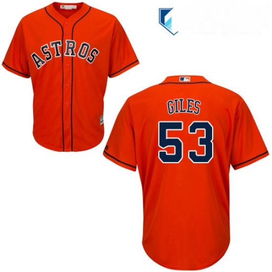 Mens Majestic Houston Astros 53 Ken Giles Replica Orange Alternate Cool Base MLB Jersey Mens Majestic Houston Astros 53 Ken Giles Replica Orange Alternate Cool Base MLB Jersey