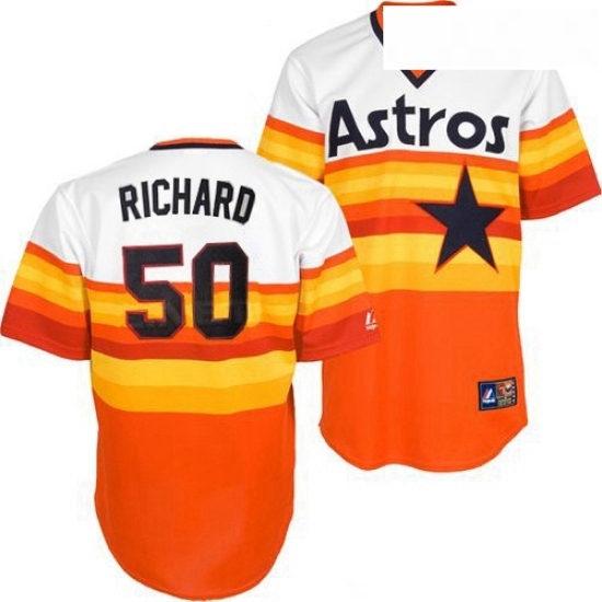 Mens Mitchell and Ness Houston Astros 50 JR Richard Replica WhiteOrange Throwback MLB Jersey Mens Mitchell and Ness Houston Astros 50 JR Richard Replica WhiteOrange Throwback MLB Jersey