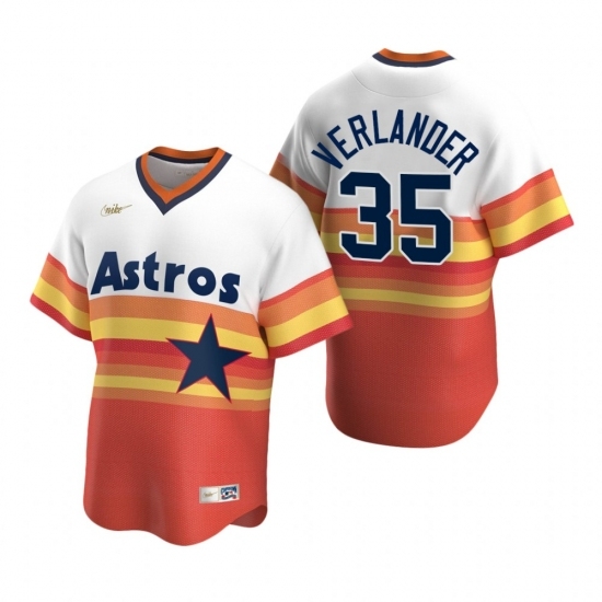 Mens Nike Houston Astros 35 Justin Verlander White Orange Cooperstown Collection Home Stitched Baseball Jersey Mens Nike Houston Astros 35 Justin Verlander White Orange Cooperstown Collection Home Stitched Baseball Jersey