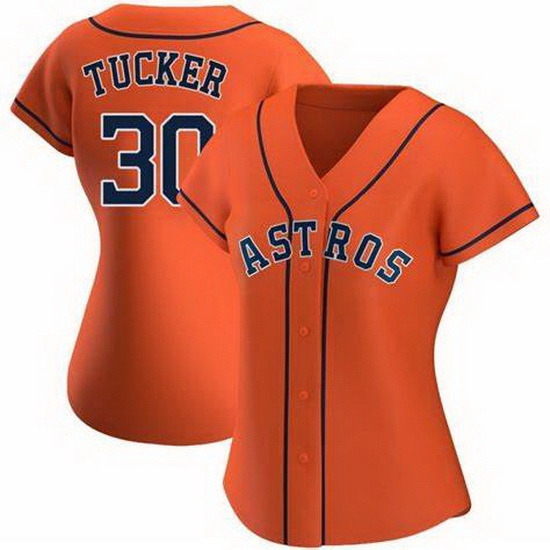 Women Houston Astros Kyle Tucker #30 Orange Cool Base Stitched Jersey Women Houston Astros Kyle Tucker #30 Orange Cool Base Stitched Jersey