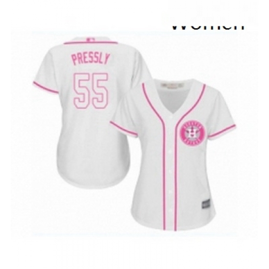 Womens Houston Astros 55 Ryan Pressly Authentic White Fashion Cool Base Baseball Jersey Womens Houston Astros 55 Ryan Pressly Authentic White Fashion Cool Base Baseball Jersey