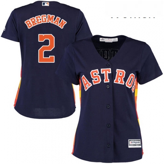 Womens Majestic Houston Astros 2 Alex Bregman Authentic Navy Blue Alternate Cool Base MLB Jersey Womens Majestic Houston Astros 2 Alex Bregman Authentic Navy Blue Alternate Cool Base MLB Jersey