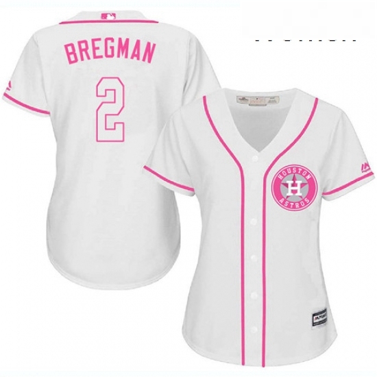 Womens Majestic Houston Astros 2 Alex Bregman Authentic White Fashion Cool Base MLB Jersey Womens Majestic Houston Astros 2 Alex Bregman Authentic White Fashion Cool Base MLB Jersey