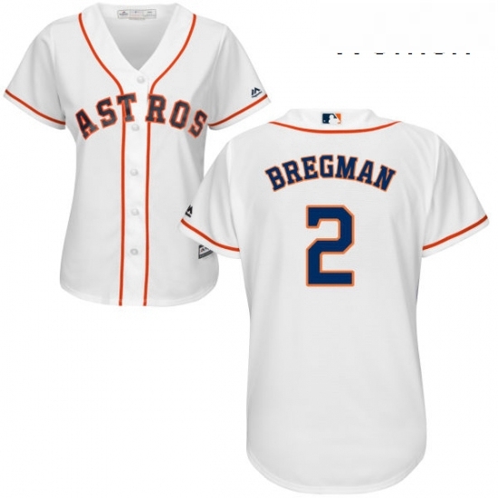 Womens Majestic Houston Astros 2 Alex Bregman Authentic White Home Cool Base MLB Jersey Womens Majestic Houston Astros 2 Alex Bregman Authentic White Home Cool Base MLB Jersey