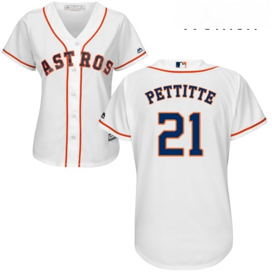Womens Majestic Houston Astros 21 Andy Pettitte Authentic White Home Cool Base MLB Jersey Womens Majestic Houston Astros 21 Andy Pettitte Authentic White Home Cool Base MLB Jersey