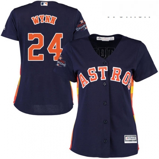 Womens Majestic Houston Astros 24 Jimmy Wynn Authentic Navy Blue Alternate 2017 World Series Champions Cool Base MLB Jersey Womens Majestic Houston Astros 24 Jimmy Wynn Authentic Navy Blue Alternate 2017 World Series Champions Cool Base MLB Jersey