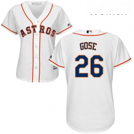 Womens Majestic Houston Astros 26 Anthony Gose Authentic White Home Cool Base MLB Jersey Womens Majestic Houston Astros 26 Anthony Gose Authentic White Home Cool Base MLB Jersey