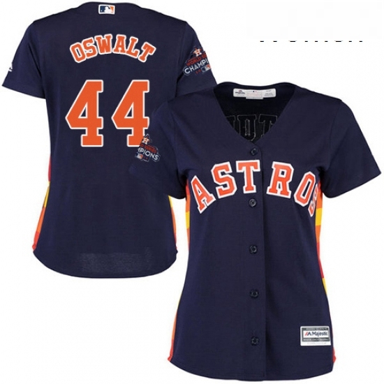 Womens Majestic Houston Astros 44 Roy Oswalt Authentic Navy Blue Alternate 2017 World Series Champions Cool Base MLB Jersey Womens Majestic Houston Astros 44 Roy Oswalt Authentic Navy Blue Alternate 2017 World Series Champions Cool Base MLB Jersey