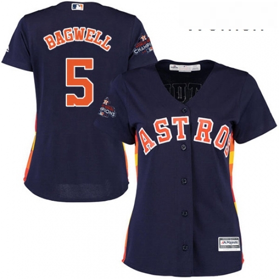 Womens Majestic Houston Astros 5 Jeff Bagwell Replica Navy Blue Alternate 2017 World Series Champions Cool Base MLB Jersey Womens Majestic Houston Astros 5 Jeff Bagwell Replica Navy Blue Alternate 2017 World Series Champions Cool Base MLB Jersey