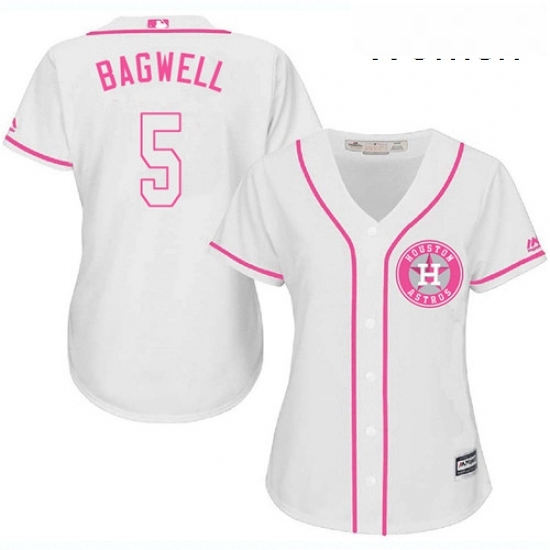 Womens Majestic Houston Astros 5 Jeff Bagwell Replica White Fashion Cool Base MLB Jersey Womens Majestic Houston Astros 5 Jeff Bagwell Replica White Fashion Cool Base MLB Jersey