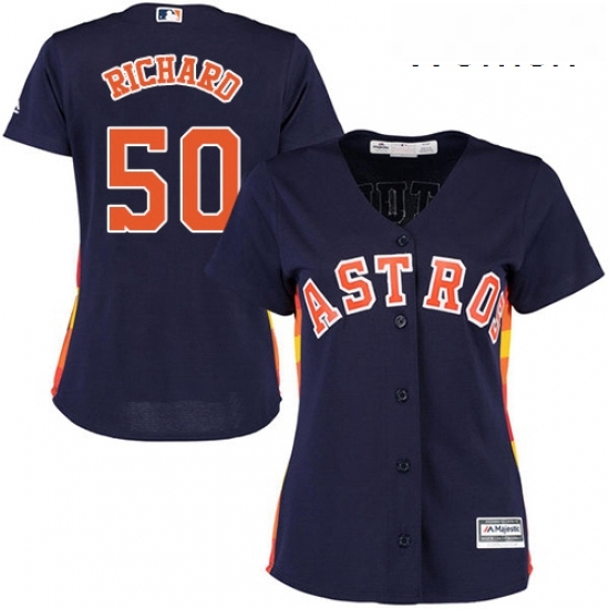 Womens Majestic Houston Astros 50 JR Richard Replica Navy Blue Alternate Cool Base MLB Jersey Womens Majestic Houston Astros 50 JR Richard Replica Navy Blue Alternate Cool Base MLB Jersey