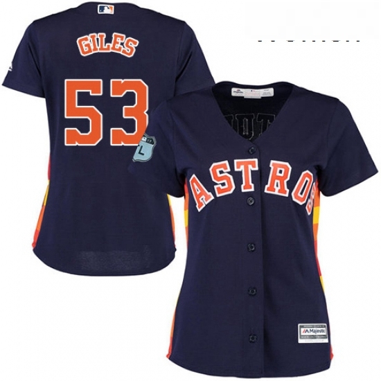 Womens Majestic Houston Astros 53 Ken Giles Authentic Navy Blue Alternate Cool Base MLB Jersey Womens Majestic Houston Astros 53 Ken Giles Authentic Navy Blue Alternate Cool Base MLB Jersey