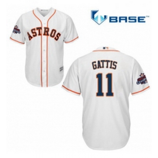 Youth Majestic Houston Astros 11 Evan Gattis Authentic White Home 2017 World Series Champions Cool Base MLB Jersey Youth Majestic Houston Astros 11 Evan Gattis Authentic White Home 2017 World Series Champions Cool Base MLB Jersey