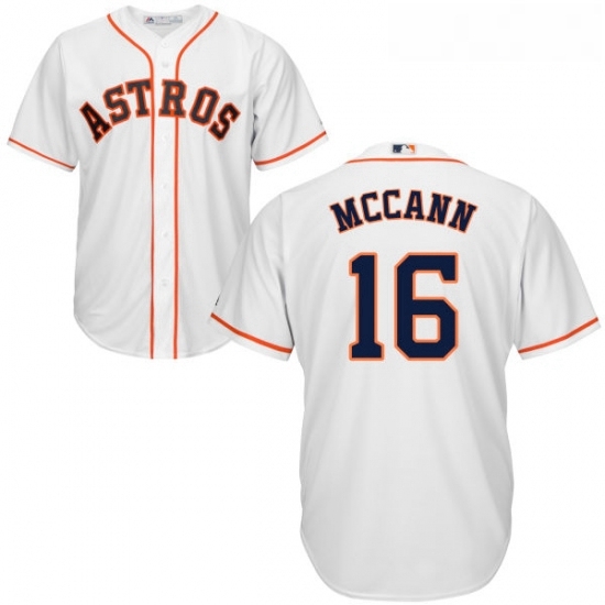 Youth Majestic Houston Astros 16 Brian McCann Replica White Home Cool Base MLB Jersey Youth Majestic Houston Astros 16 Brian McCann Replica White Home Cool Base MLB Jersey