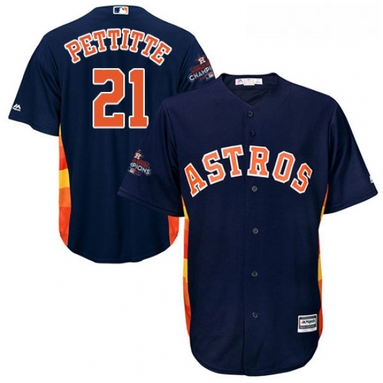Youth Majestic Houston Astros 21 Andy Pettitte Authentic Navy Blue Alternate 2017 World Series Champions Cool Base MLB Jersey Youth Majestic Houston Astros 21 Andy Pettitte Authentic Navy Blue Alternate 2017 World Series Champions Cool Base MLB Jersey