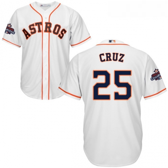 Youth Majestic Houston Astros 25 Jose Cruz Jr Authentic White Home 2017 World Series Champions Cool Base MLB Jersey Youth Majestic Houston Astros 25 Jose Cruz Jr Authentic White Home 2017 World Series Champions Cool Base MLB Jersey