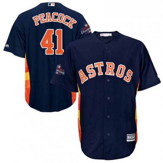 Youth Majestic Houston Astros 41 Brad Peacock Replica Navy Blue Alternate 2017 World Series Champions Cool Base MLB Jersey Youth Majestic Houston Astros 41 Brad Peacock Replica Navy Blue Alternate 2017 World Series Champions Cool Base MLB Jersey