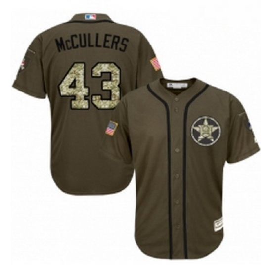Youth Majestic Houston Astros 43 Lance McCullers Authentic Green Salute to Service MLB Jersey Youth Majestic Houston Astros 43 Lance McCullers Authentic Green Salute to Service MLB Jersey