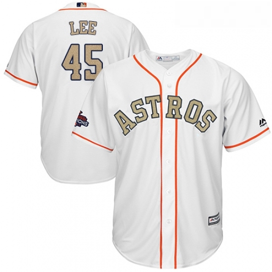 Youth Majestic Houston Astros 45 Carlos Lee Authentic White 2018 Gold Program Cool Base MLB Jersey Youth Majestic Houston Astros 45 Carlos Lee Authentic White 2018 Gold Program Cool Base MLB Jersey