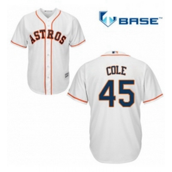 Youth Majestic Houston Astros 45 Gerrit Cole Authentic White Home Cool Base MLB Jersey Youth Majestic Houston Astros 45 Gerrit Cole Authentic White Home Cool Base MLB Jersey
