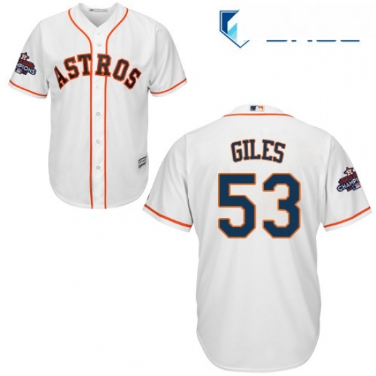 Youth Majestic Houston Astros 53 Ken Giles Replica White Home 2017 World Series Champions Cool Base MLB Jersey Youth Majestic Houston Astros 53 Ken Giles Replica White Home 2017 World Series Champions Cool Base MLB Jersey