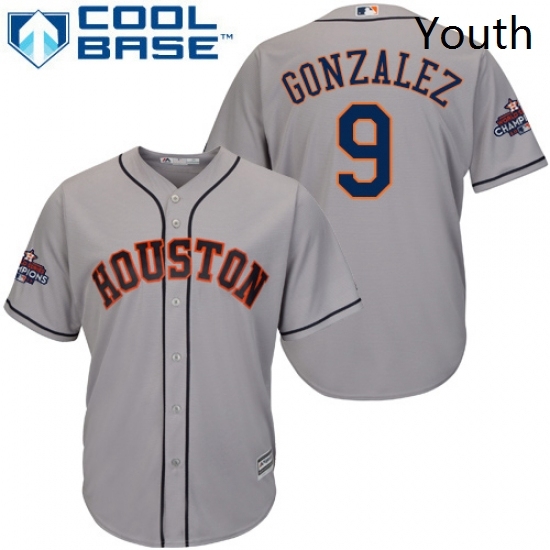 Youth Majestic Houston Astros 9 Marwin Gonzalez Replica Grey Road 2017 World Series Champions Cool Base MLB Jersey Youth Majestic Houston Astros 9 Marwin Gonzalez Replica Grey Road 2017 World Series Champions Cool Base MLB Jersey