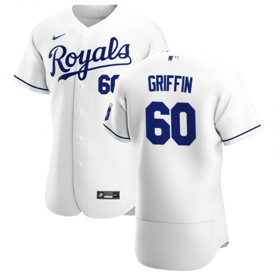 Men Kansas City Royals 60 Foster Griffin Men Nike White Home 2020 Flex Base Player MLB Jersey Men Kansas City Royals 60 Foster Griffin Men Nike White Home 2020 Flex Base Player MLB Jersey
