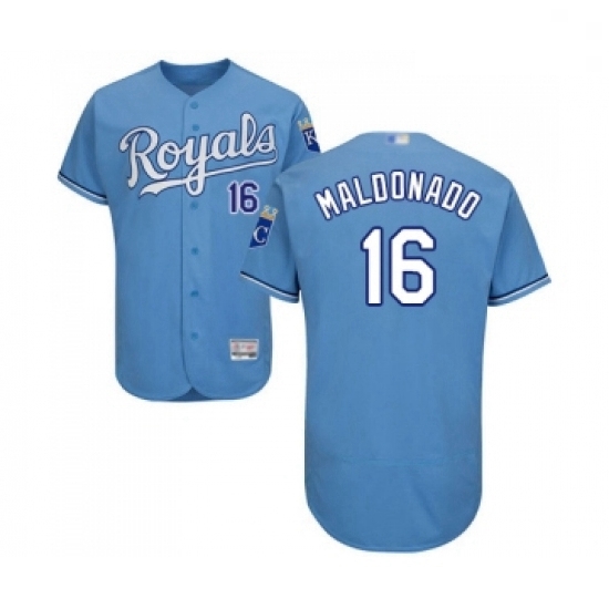 Mens Kansas City Royals 16 Martin Maldonado Light Blue Alternate Flex Base Authentic Collection Baseball Jersey Mens Kansas City Royals 16 Martin Maldonado Light Blue Alternate Flex Base Authentic Collection Baseball Jersey