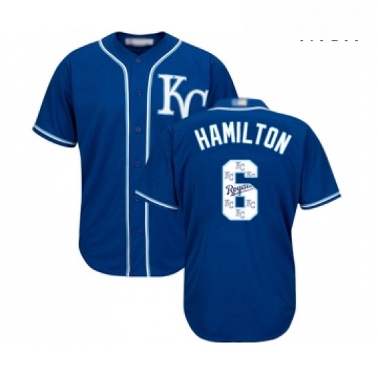 Mens Kansas City Royals 6 Billy Hamilton Blue Authentic Blue Team Logo Fashion Cool Base Baseball Jersey Mens Kansas City Royals 6 Billy Hamilton Blue Authentic Blue Team Logo Fashion Cool Base Baseball Jersey