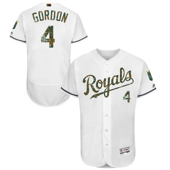 Mens Majestic Kansas City Royals 4 Alex Gordon Authentic White 2016 Memorial Day Fashion Flex Base MLB Jersey Mens Majestic Kansas City Royals 4 Alex Gordon Authentic White 2016 Memorial Day Fashion Flex Base MLB Jersey