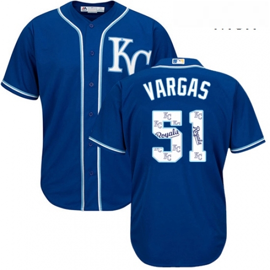 Mens Majestic Kansas City Royals 51 Jason Vargas Blue Authentic Blue Team Logo Fashion Cool Base MLB Jersey Mens Majestic Kansas City Royals 51 Jason Vargas Blue Authentic Blue Team Logo Fashion Cool Base MLB Jersey