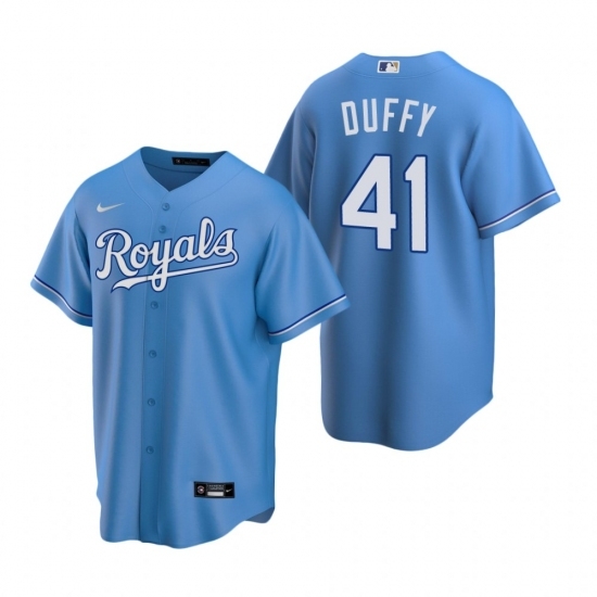 Mens Nike Kansas City Royals 41 Danny Duffy Light Blue Alternate Stitched Baseball Jerse Mens Nike Kansas City Royals 41 Danny Duffy Light Blue Alternate Stitched Baseball Jerse