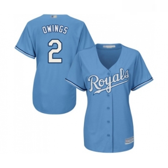 Womens Kansas City Royals 2 Chris Owings Replica Light Blue Alternate 1 Cool Base Baseball Jersey Womens Kansas City Royals 2 Chris Owings Replica Light Blue Alternate 1 Cool Base Baseball Jersey