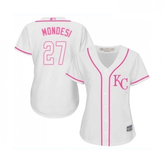 Womens Kansas City Royals 27 Adalberto Mondesi Replica White Fashion Cool Base Baseball Jersey Womens Kansas City Royals 27 Adalberto Mondesi Replica White Fashion Cool Base Baseball Jersey