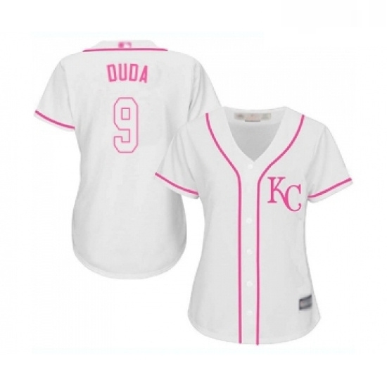 Womens Kansas City Royals 9 Lucas Duda Replica White Fashion Cool Base Baseball Jersey Womens Kansas City Royals 9 Lucas Duda Replica White Fashion Cool Base Baseball Jersey