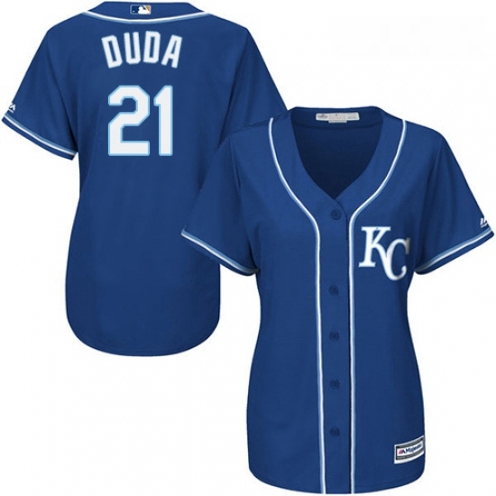 Womens Majestic Kansas City Royals 21 Lucas Duda Authentic Blue Alternate 2 Cool Base MLB Jersey Womens Majestic Kansas City Royals 21 Lucas Duda Authentic Blue Alternate 2 Cool Base MLB Jersey
