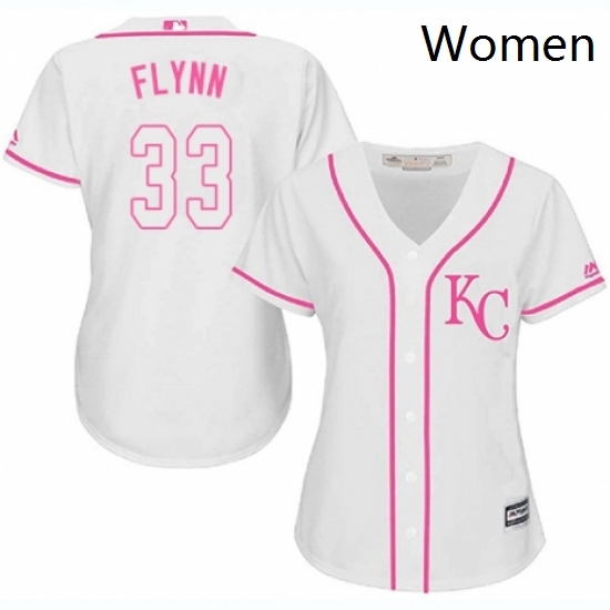 Womens Majestic Kansas City Royals 33 Brian Flynn Replica White Fashion Cool Base MLB Jersey Womens Majestic Kansas City Royals 33 Brian Flynn Replica White Fashion Cool Base MLB Jersey