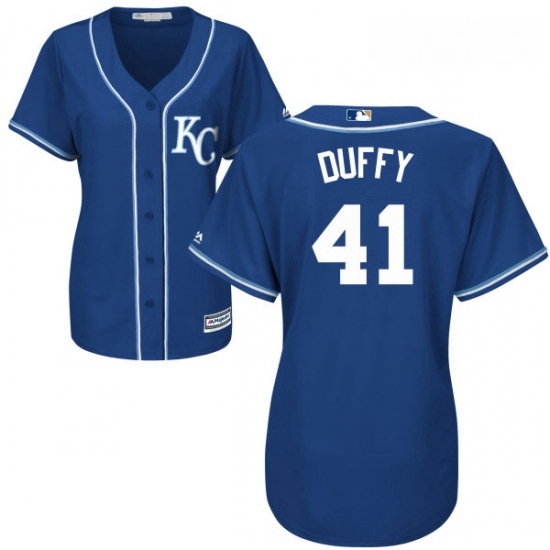 Womens Majestic Kansas City Royals 41 Danny Duffy Authentic Blue Alternate 2 Cool Base MLB Jersey Womens Majestic Kansas City Royals 41 Danny Duffy Authentic Blue Alternate 2 Cool Base MLB Jersey
