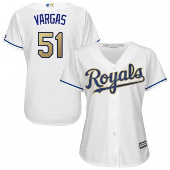 Womens Majestic Kansas City Royals 51 Jason Vargas Replica White Home Cool Base MLB Jersey Womens Majestic Kansas City Royals 51 Jason Vargas Replica White Home Cool Base MLB Jersey