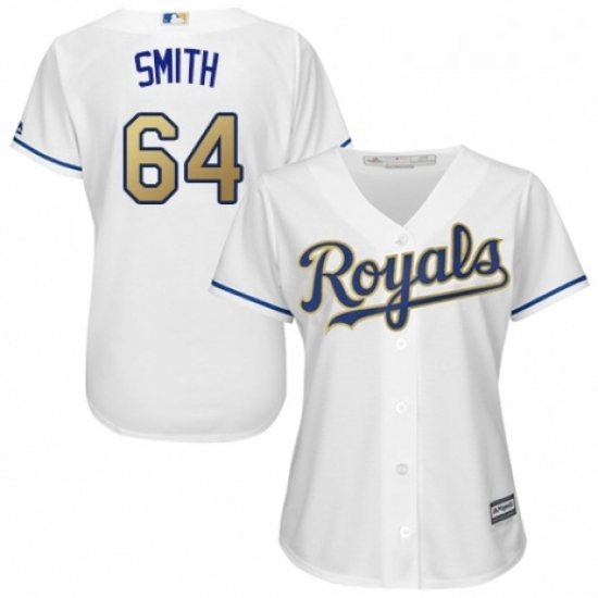 Womens Majestic Kansas City Royals 64 Burch Smith Authentic White Home Cool Base MLB Jersey Womens Majestic Kansas City Royals 64 Burch Smith Authentic White Home Cool Base MLB Jersey