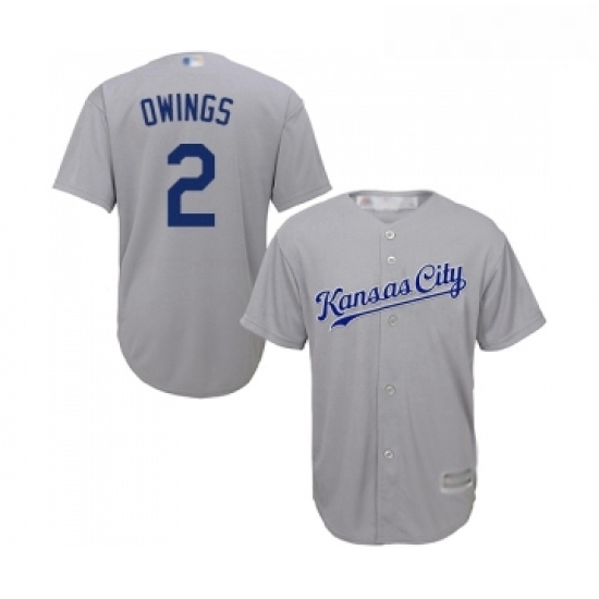 Youth Kansas City Royals 2 Chris Owings Replica Grey Road Cool Base Baseball Jersey Youth Kansas City Royals 2 Chris Owings Replica Grey Road Cool Base Baseball Jersey