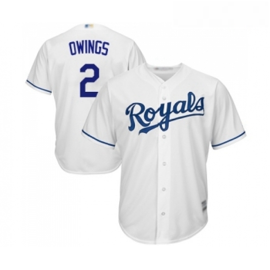 Youth Kansas City Royals 2 Chris Owings Replica White Home Cool Base Baseball Jersey Youth Kansas City Royals 2 Chris Owings Replica White Home Cool Base Baseball Jersey