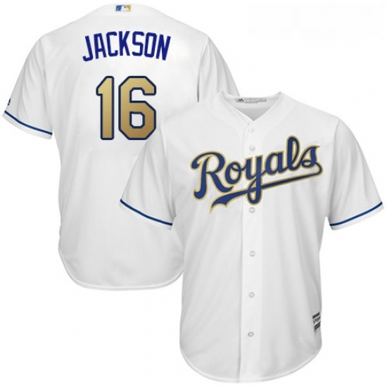Youth Majestic Kansas City Royals 16 Bo Jackson Authentic White Home Cool Base MLB Jersey Youth Majestic Kansas City Royals 16 Bo Jackson Authentic White Home Cool Base MLB Jersey