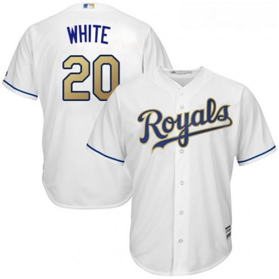 Youth Majestic Kansas City Royals 20 Frank White Replica White Home Cool Base MLB Jersey Youth Majestic Kansas City Royals 20 Frank White Replica White Home Cool Base MLB Jersey
