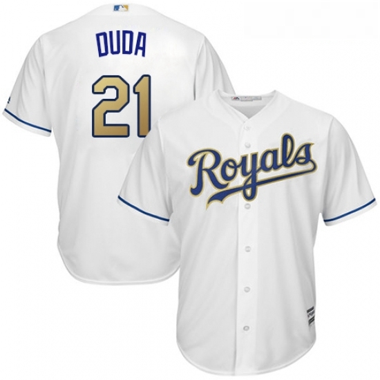 Youth Majestic Kansas City Royals 21 Lucas Duda Replica White Home Cool Base MLB Jersey Youth Majestic Kansas City Royals 21 Lucas Duda Replica White Home Cool Base MLB Jersey