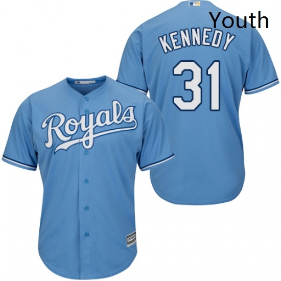 Youth Majestic Kansas City Royals 31 Ian Kennedy Authentic Light Blue Alternate 1 Cool Base MLB Jersey Youth Majestic Kansas City Royals 31 Ian Kennedy Authentic Light Blue Alternate 1 Cool Base MLB Jersey
