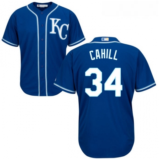 Youth Majestic Kansas City Royals 34 Trevor Cahill Replica Blue Alternate 2 Cool Base MLB Jersey Youth Majestic Kansas City Royals 34 Trevor Cahill Replica Blue Alternate 2 Cool Base MLB Jersey